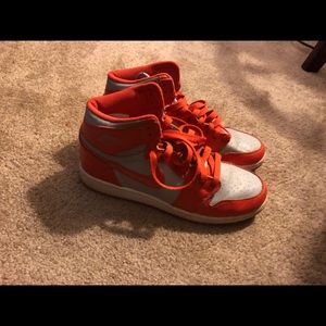 Air Jordan 1s Orange & Grey (Size 8)